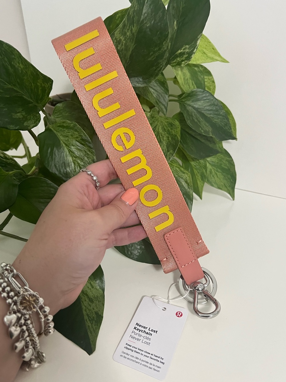 NWT Lululemon Never Lost Keychain
